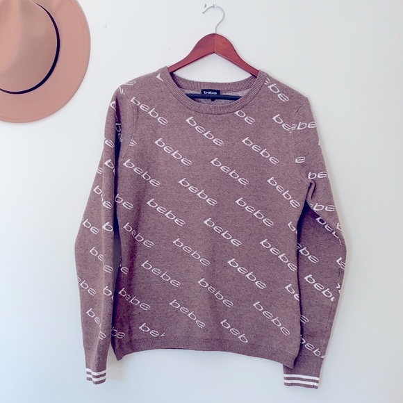 bebe Brown sweater size L NWT - Picture 2 of 7